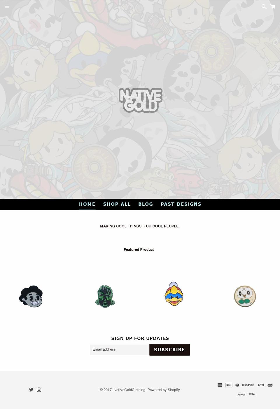 nativegoldclothing.com shopify website screenshot