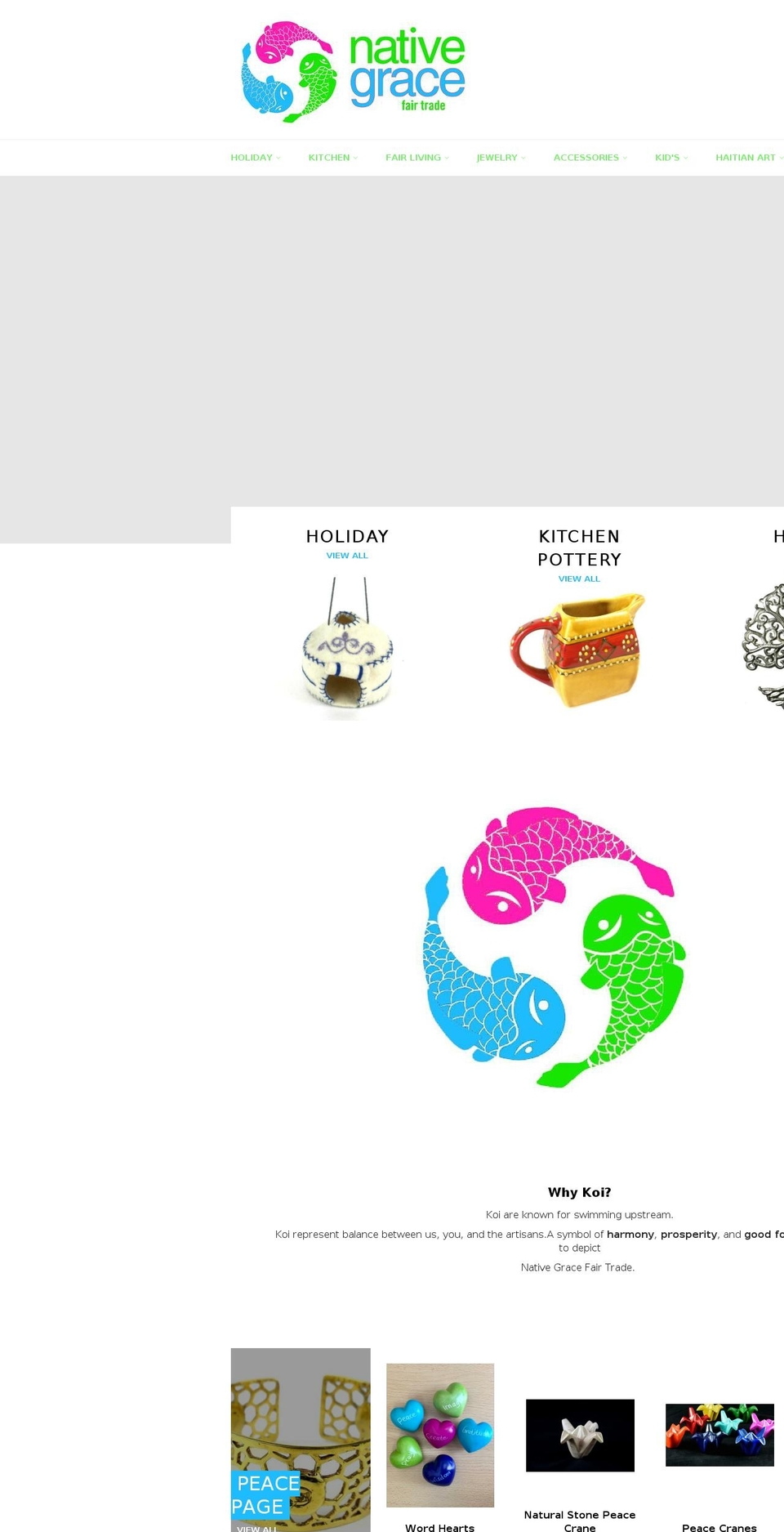 nativegracefairtrade.com — Shopify storefront screenshot