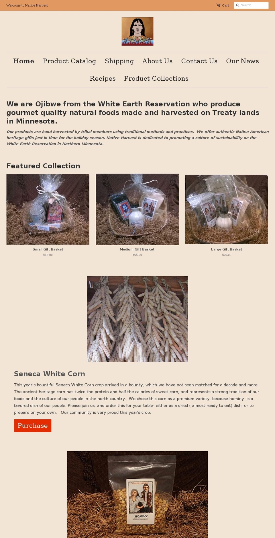 nativeharvest.com shopify website screenshot
