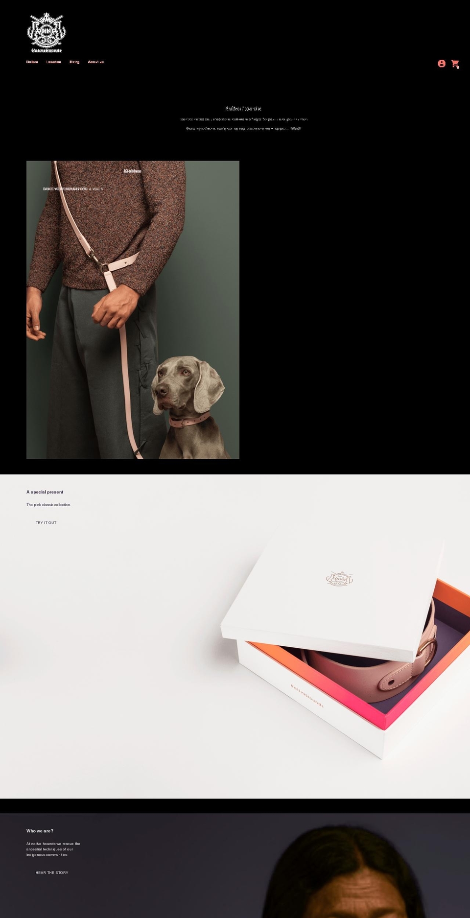 nativehounds.com shopify website screenshot