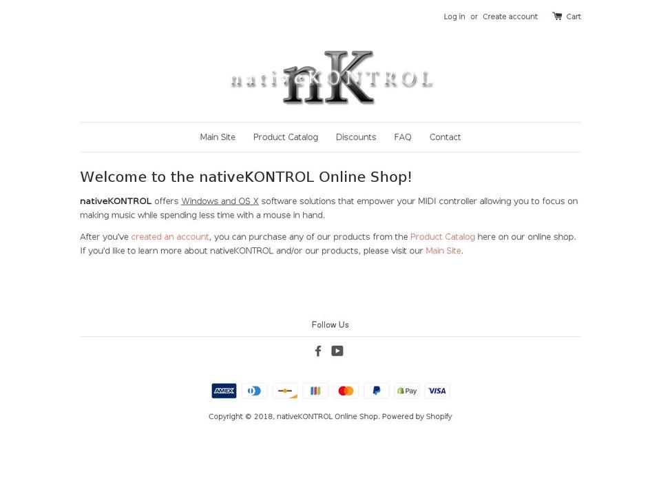 nativekontrol-online-shop.myshopify.com shopify website screenshot