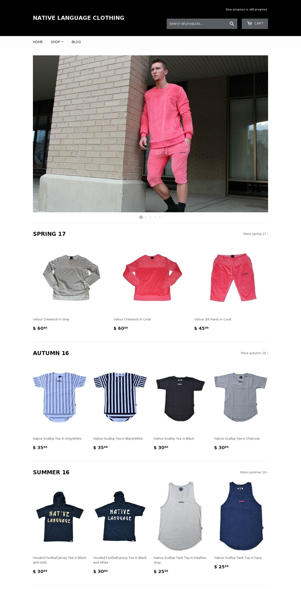 nativelanguageclothing.com shopify website screenshot