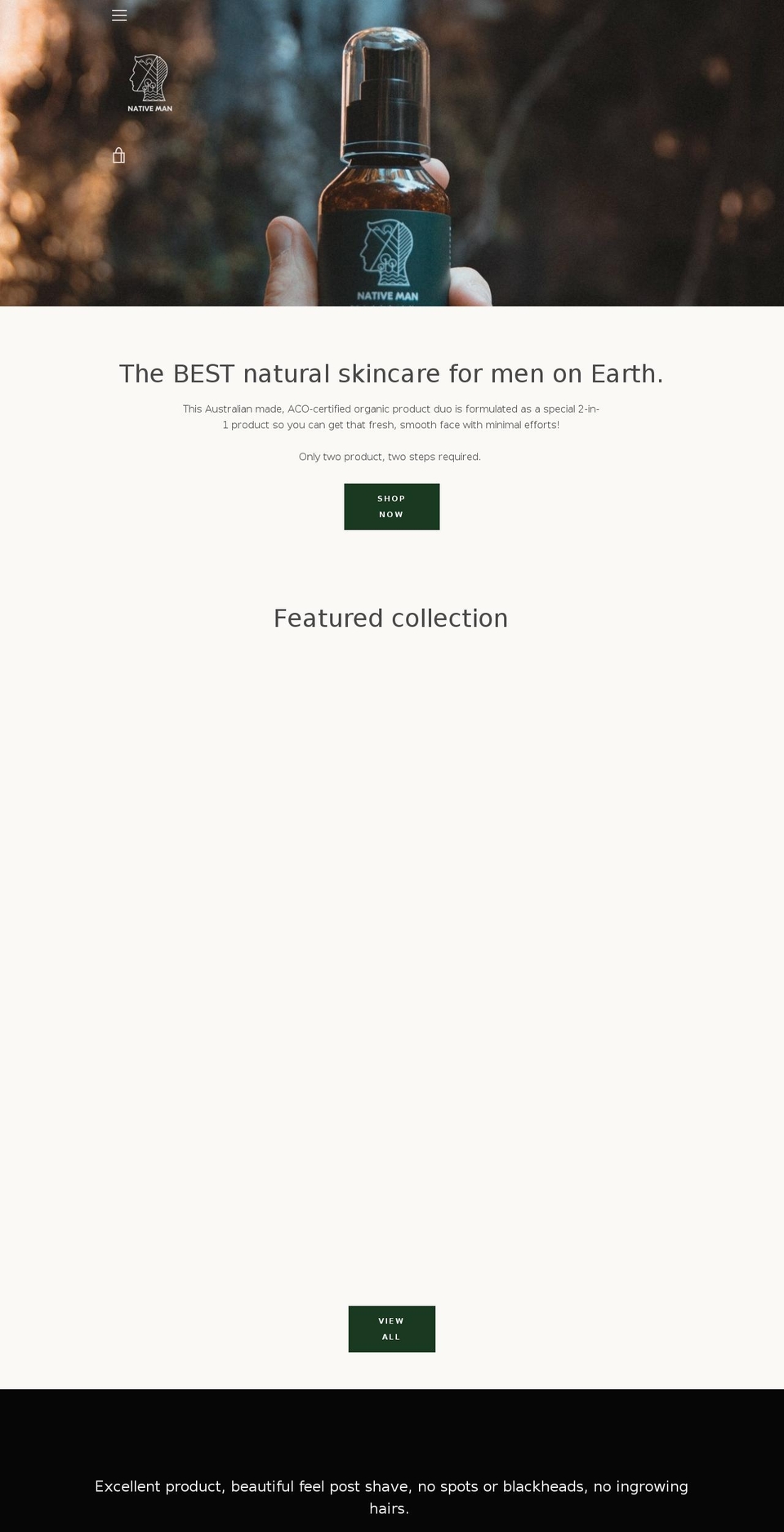 nativeman.com.au shopify website screenshot