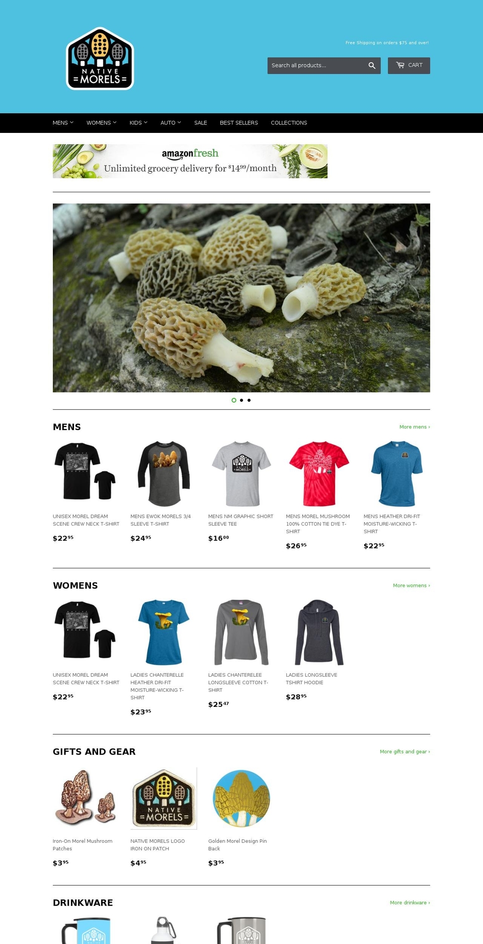 nativemorels.com — Shopify storefront screenshot