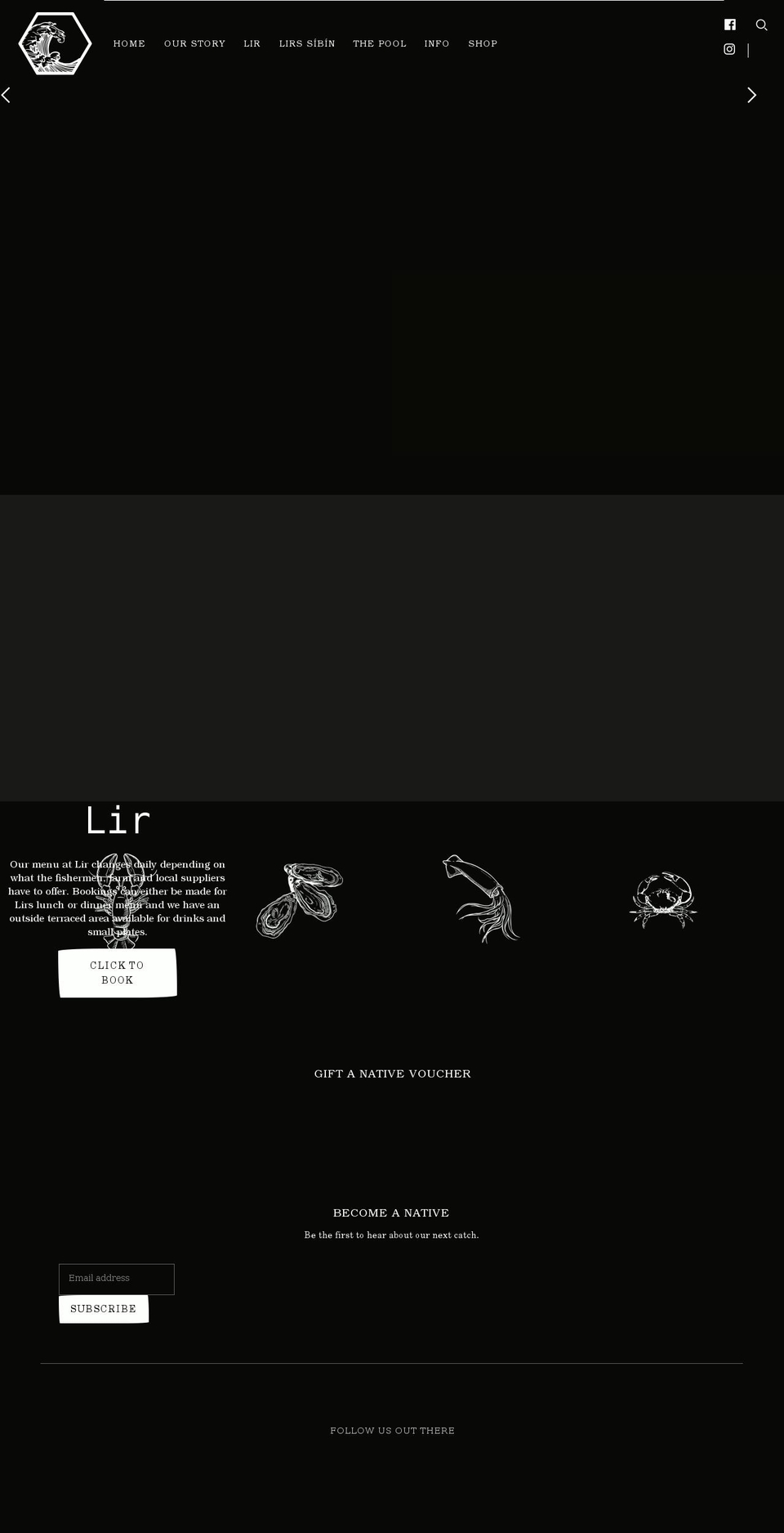 nativeseafood.co.uk shopify website screenshot