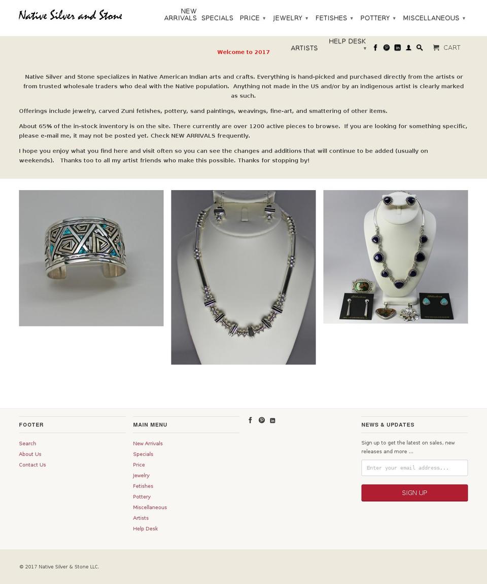 nativesilverandstone.com shopify website screenshot