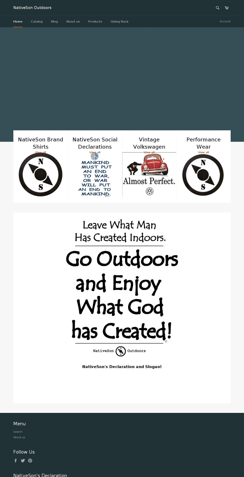 nativesonoutdoors.com shopify website screenshot