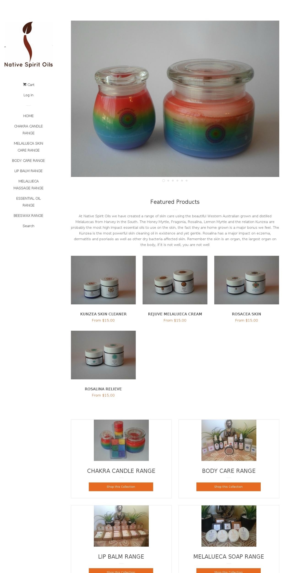nativespiritoils.com shopify website screenshot