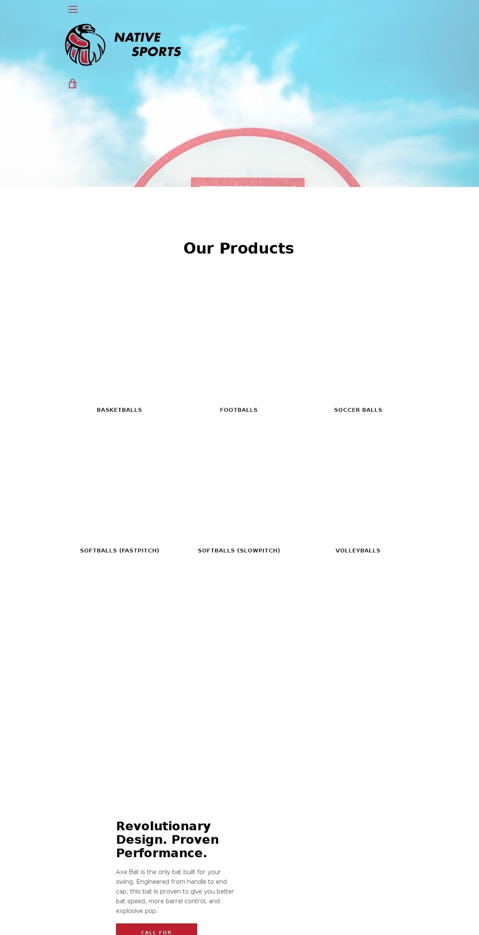 nativesportsllc.com — Shopify storefront screenshot