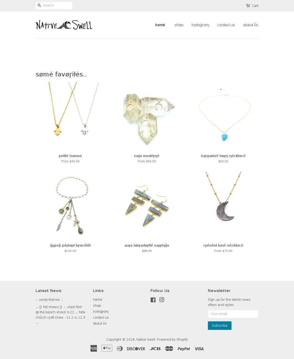 nativeswell.com — Shopify storefront screenshot