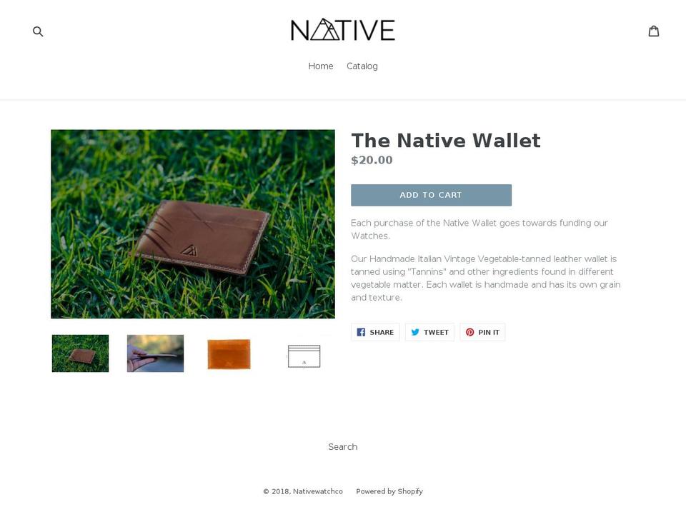 nativewatch.com — Shopify storefront screenshot