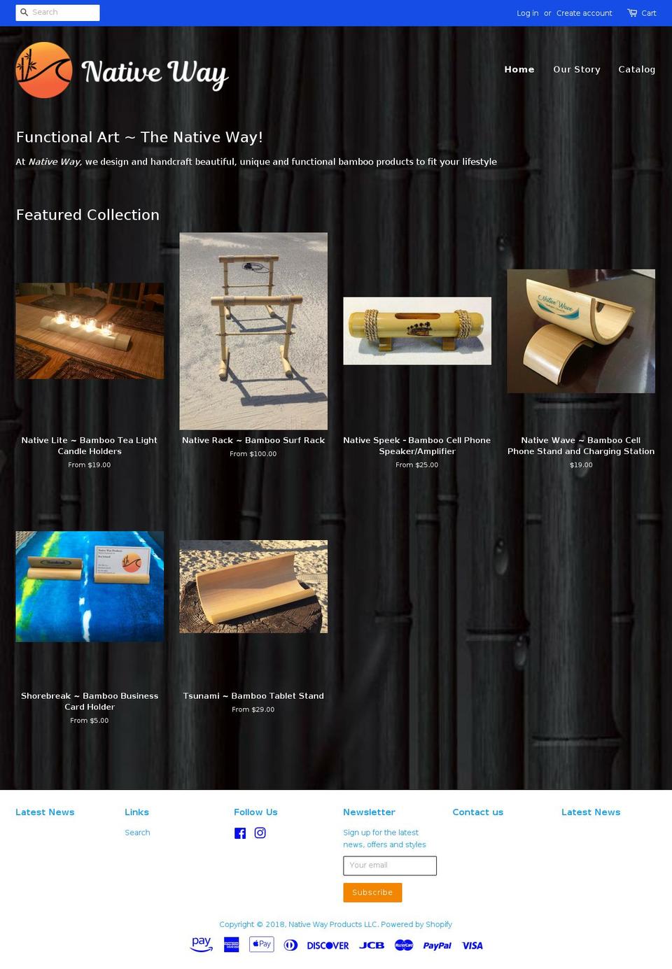 nativewayllc.com — Shopify storefront screenshot