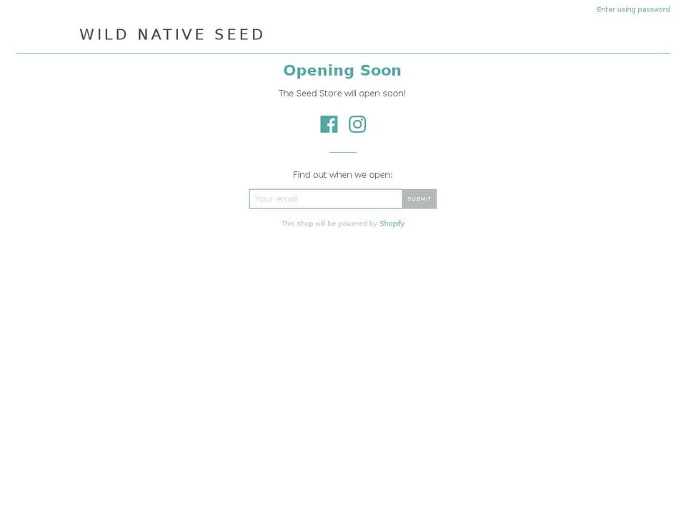 nativewildflowerseed.com — Shopify storefront screenshot