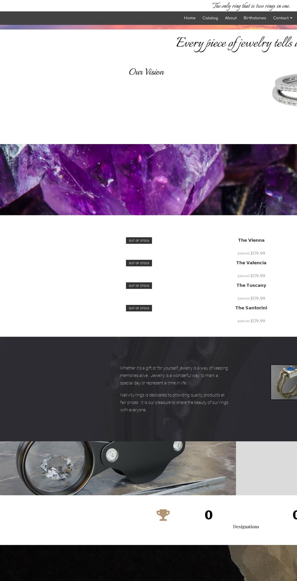 nativityrings.com — Shopify storefront screenshot