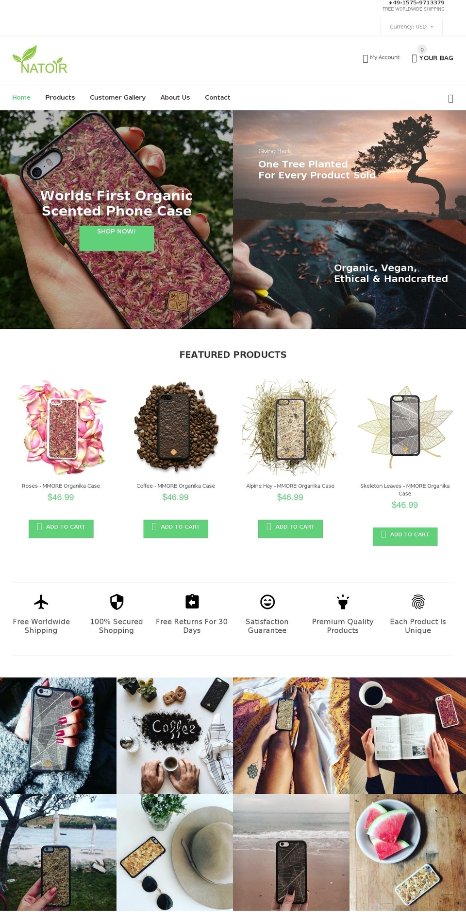 natoir.com — Shopify storefront screenshot