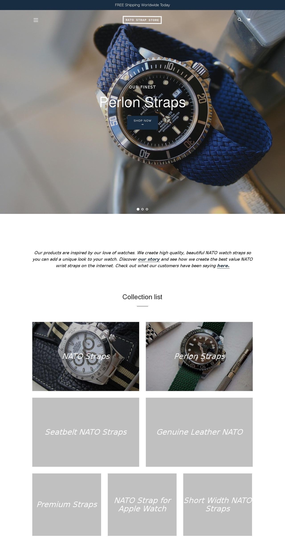 natostrapstore.com — Shopify storefront screenshot