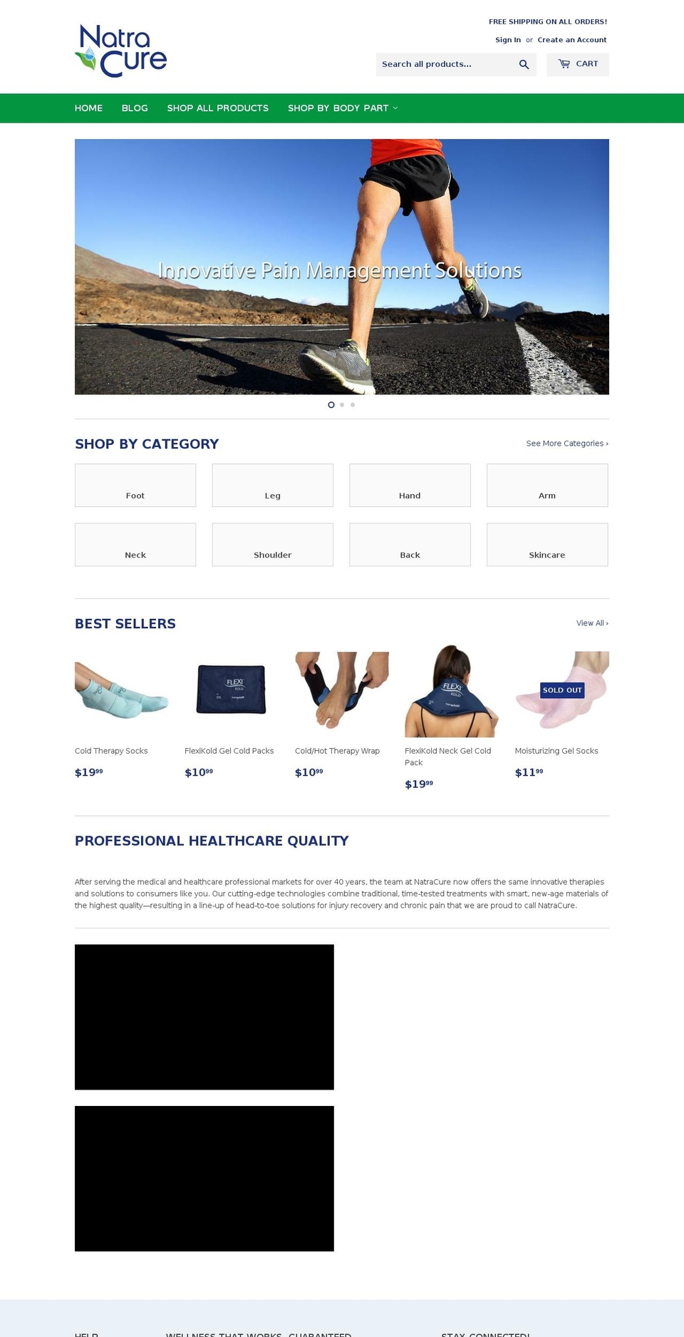 natracure.net shopify website screenshot