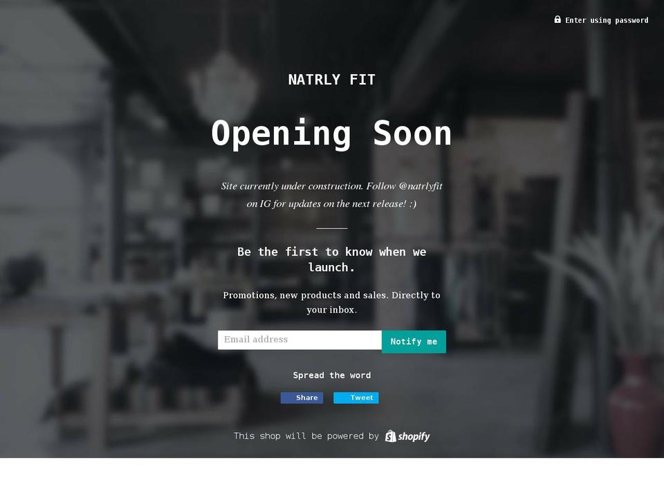 natrlyfit.com shopify website screenshot