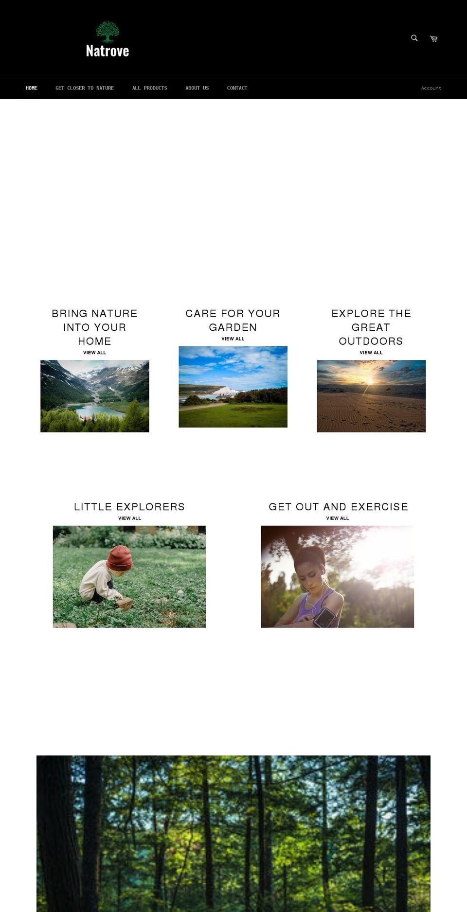 natrove.com shopify website screenshot