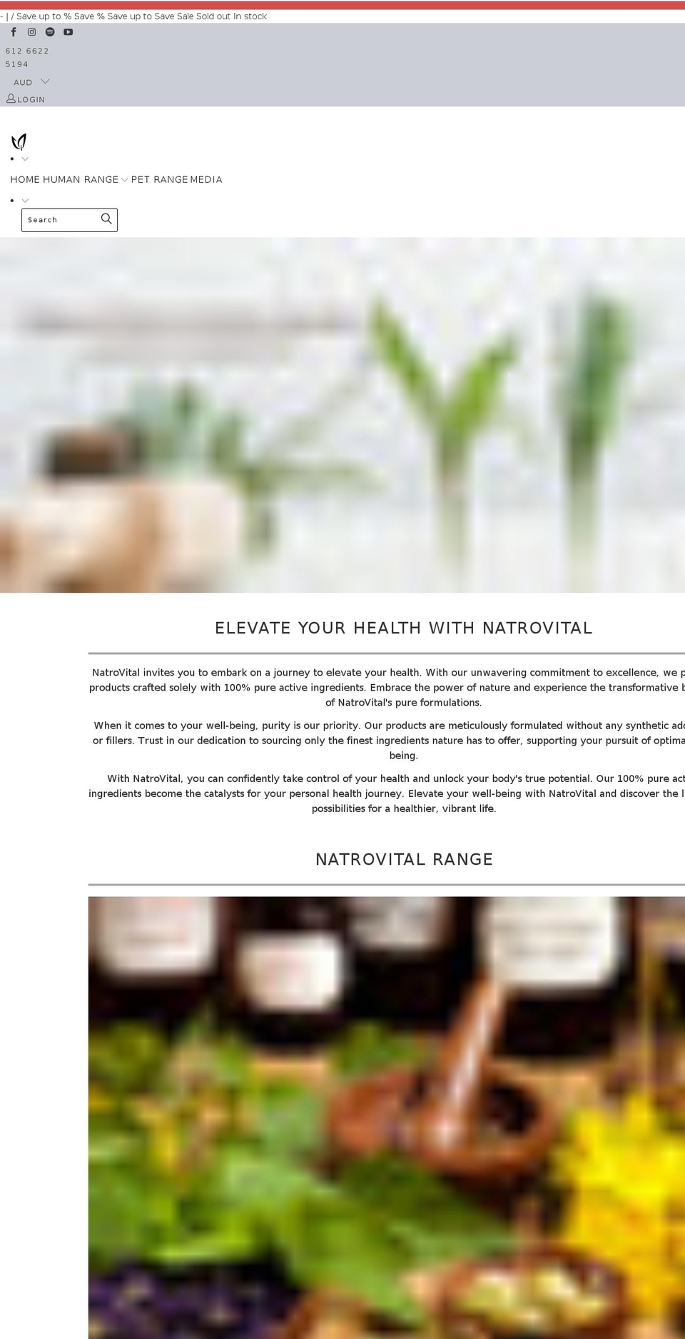 natrovital.com shopify website screenshot