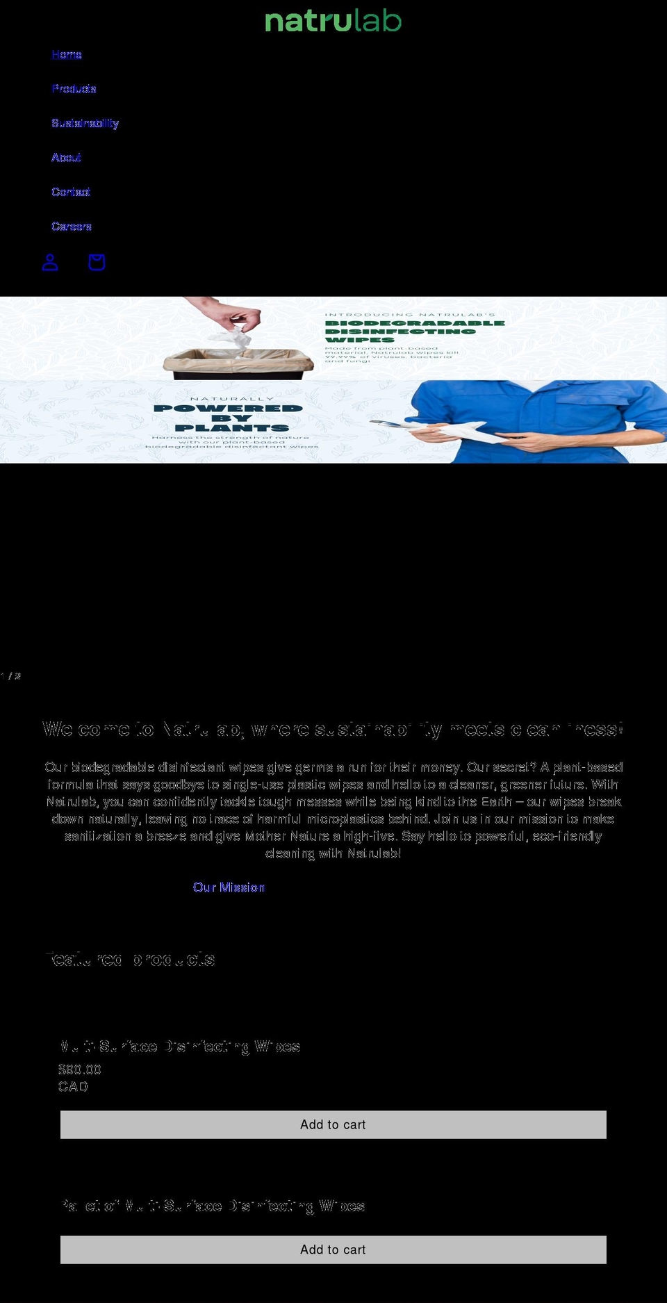 natrulab.com shopify website screenshot