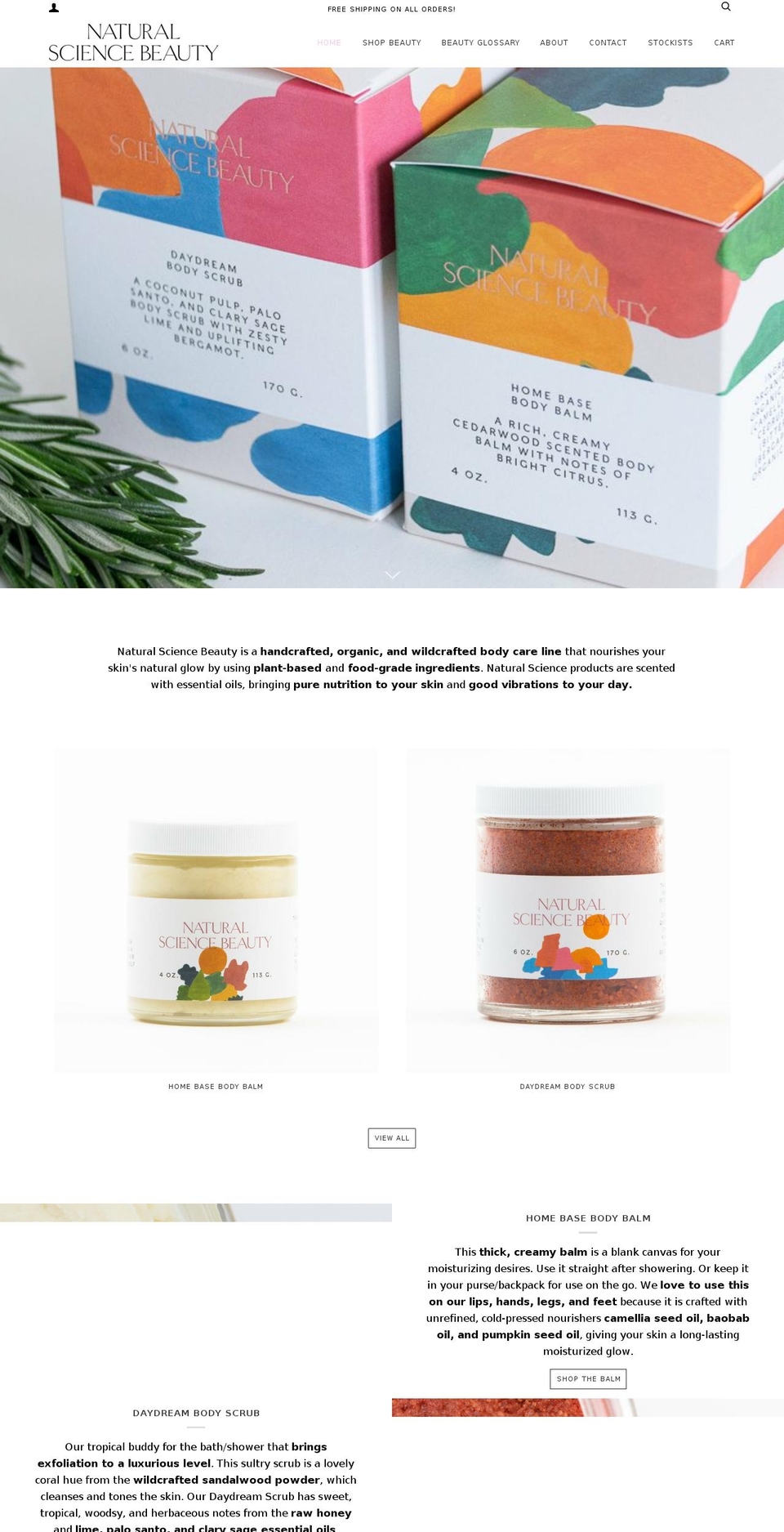 natscibeauty.com — Shopify storefront screenshot