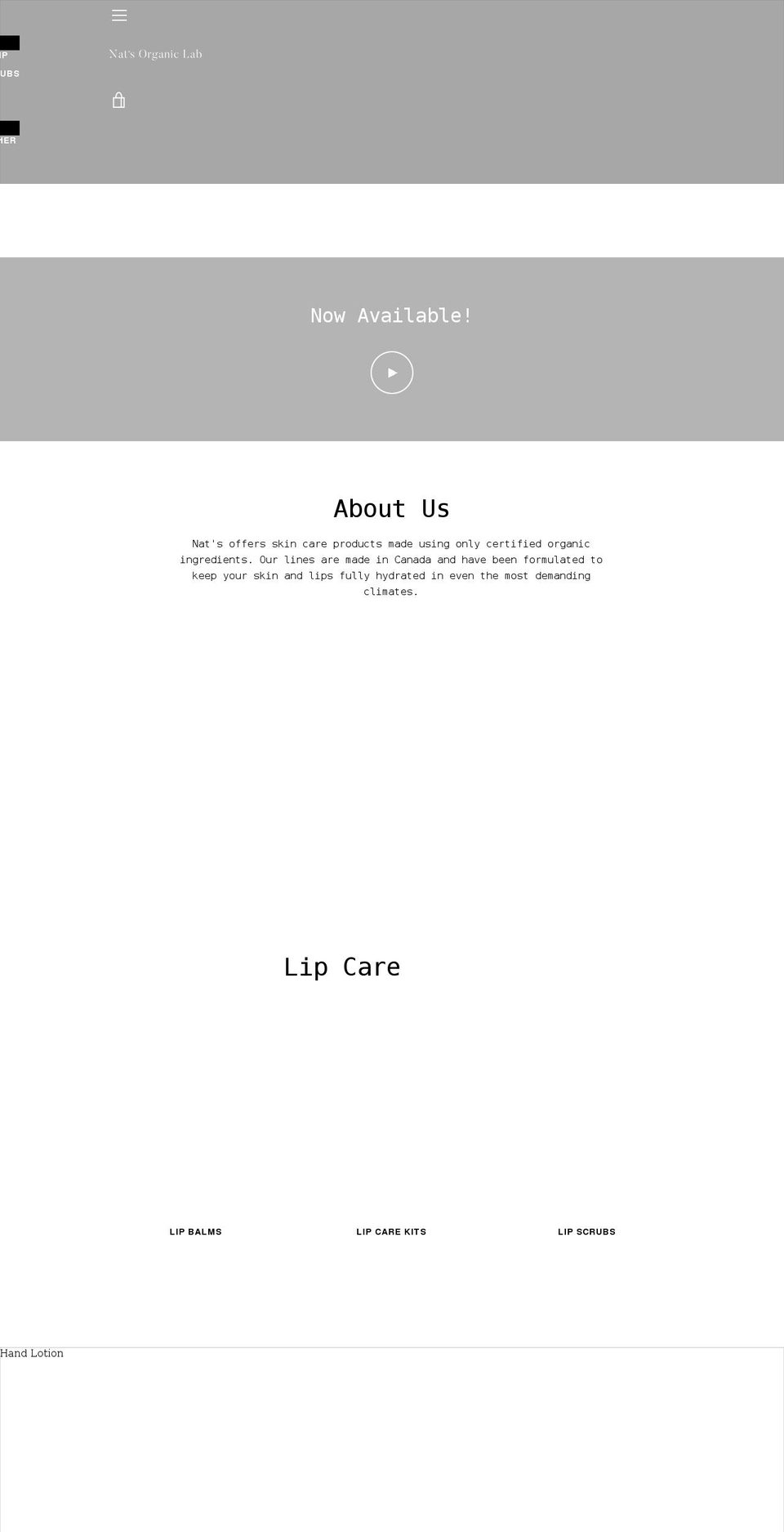 Narrative - Shopify theme site example natsorganiclab.com