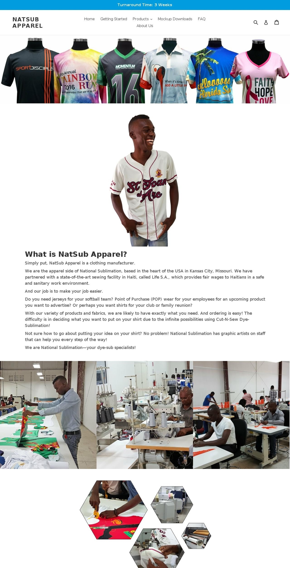 natsubapparel.com shopify website screenshot