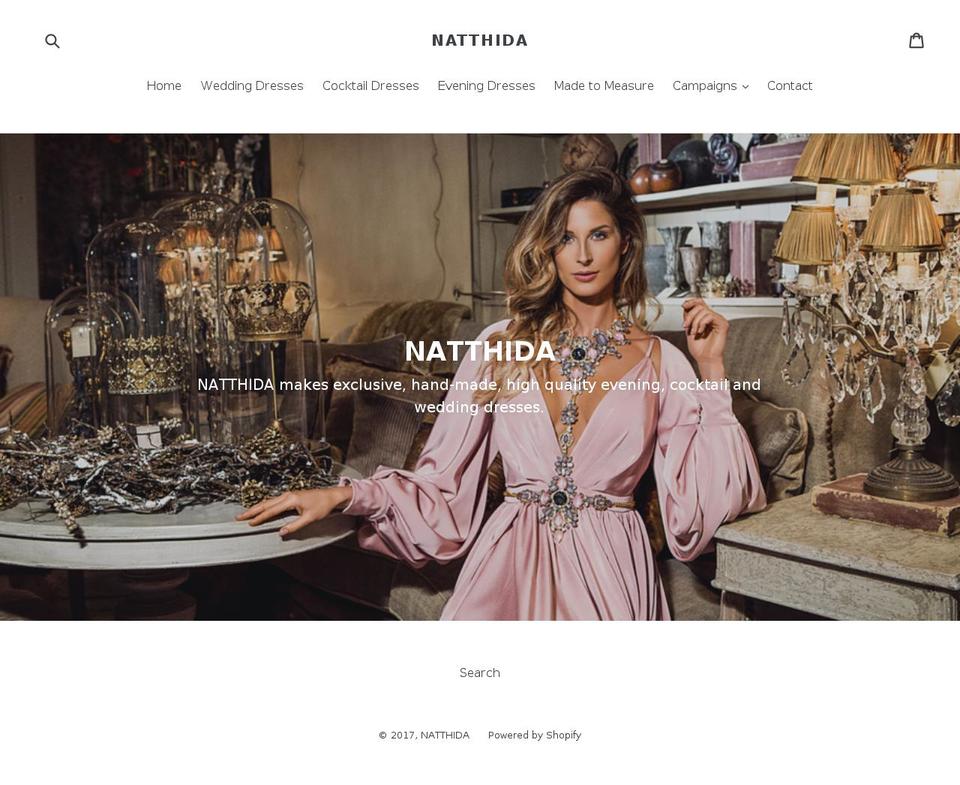 natthida.com shopify website screenshot