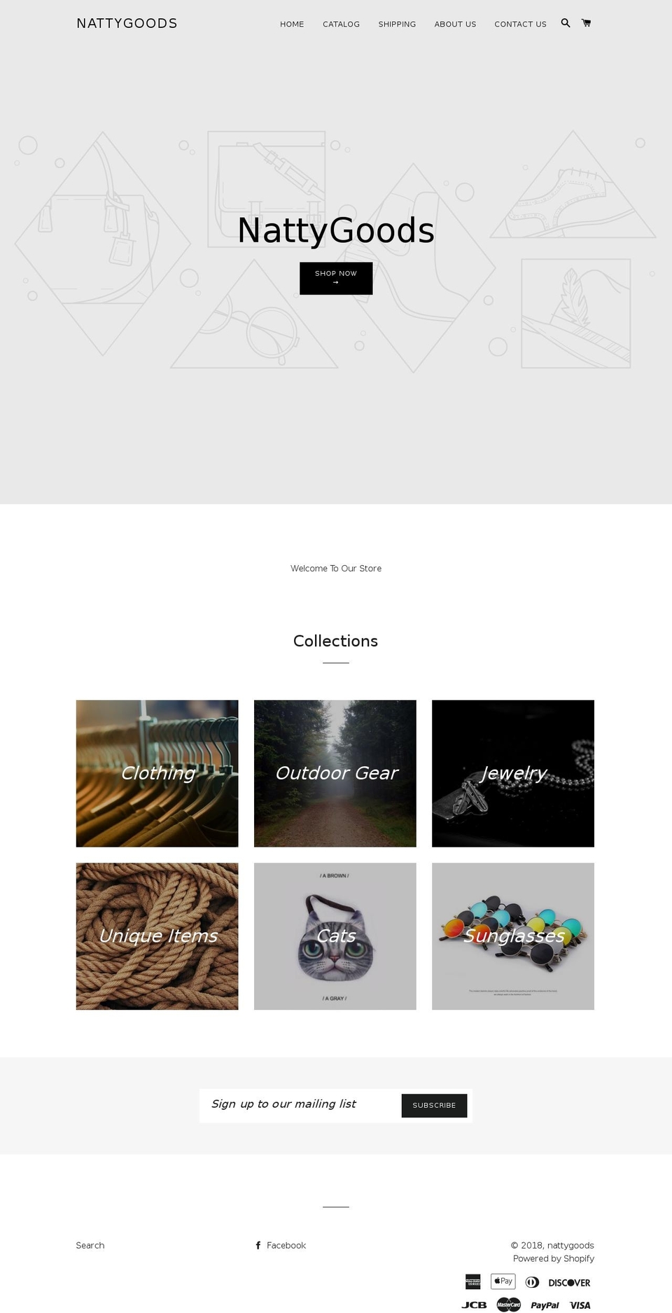 nattygoods.com — Shopify storefront screenshot