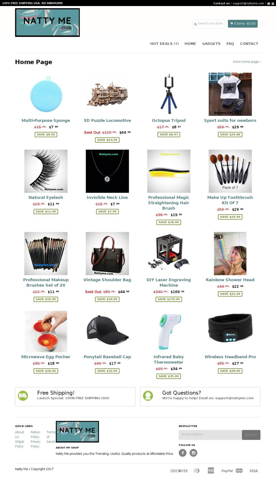 nattyme.com — Shopify storefront screenshot