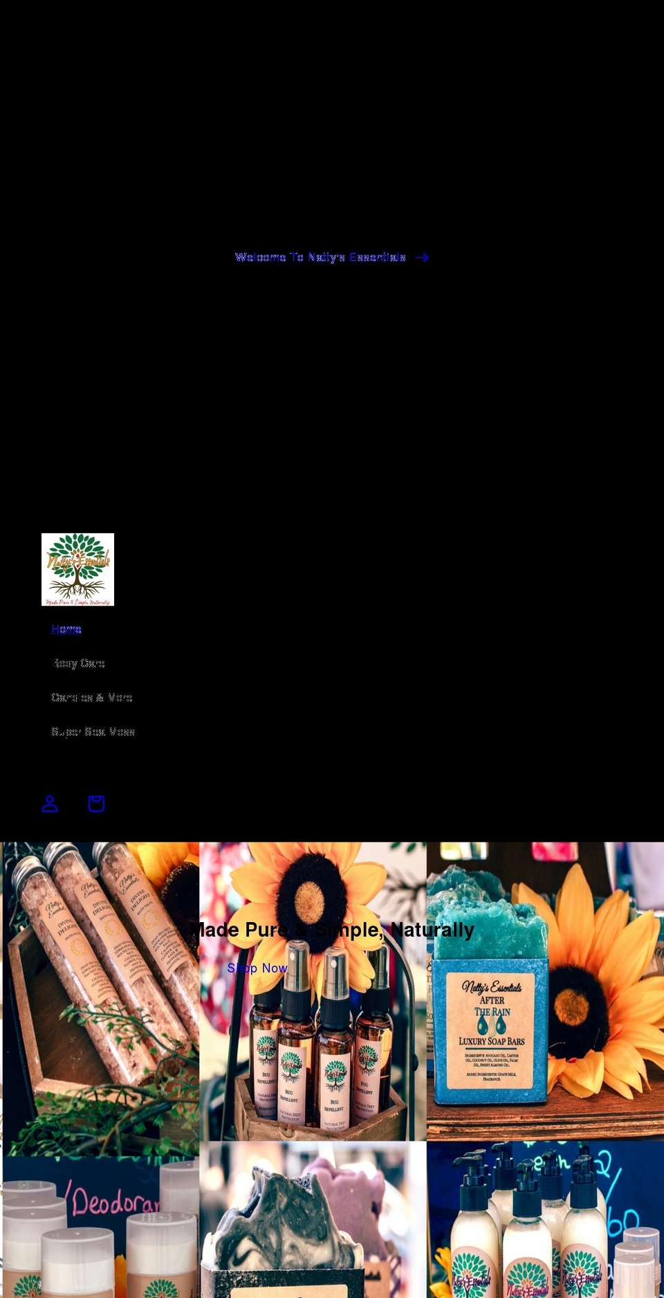 nattysessentials.com shopify website screenshot