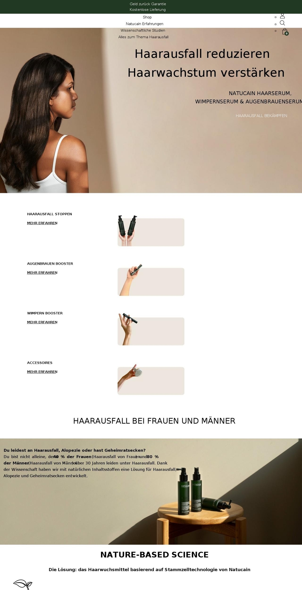 natucain.com shopify website screenshot