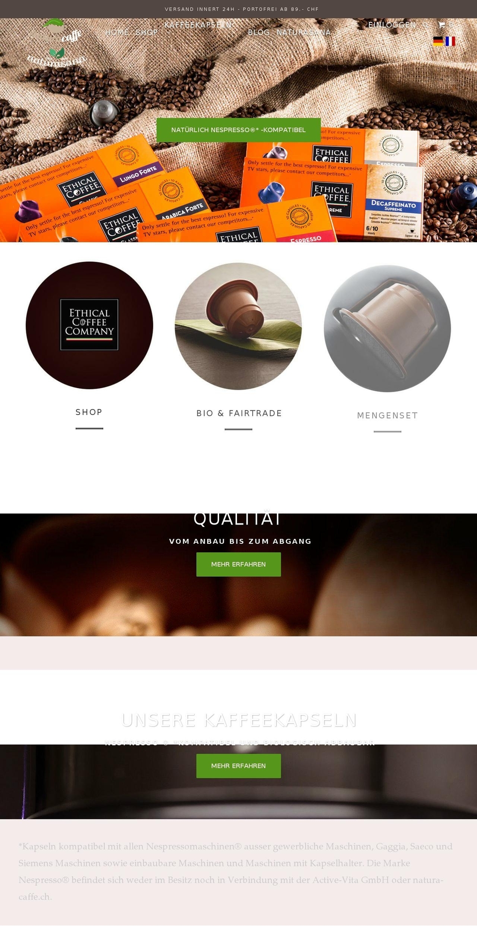 natura-caffe.ch shopify website screenshot