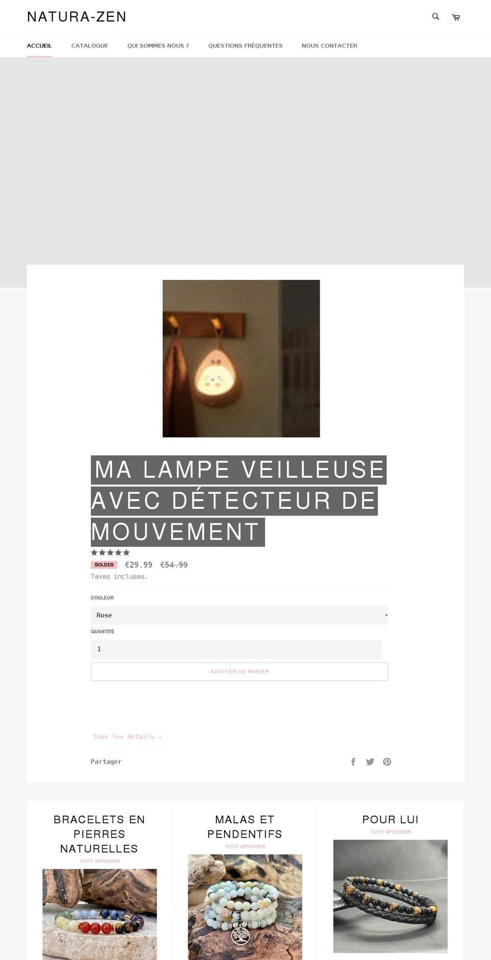natura-zen.net shopify website screenshot