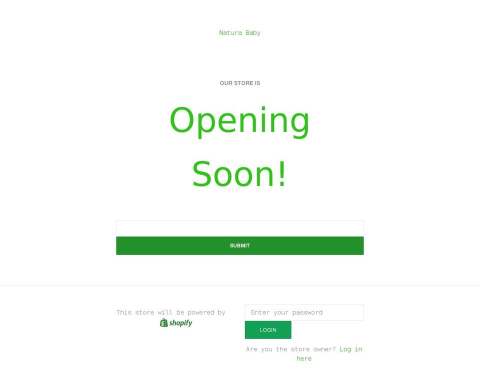 naturababy.store shopify website screenshot