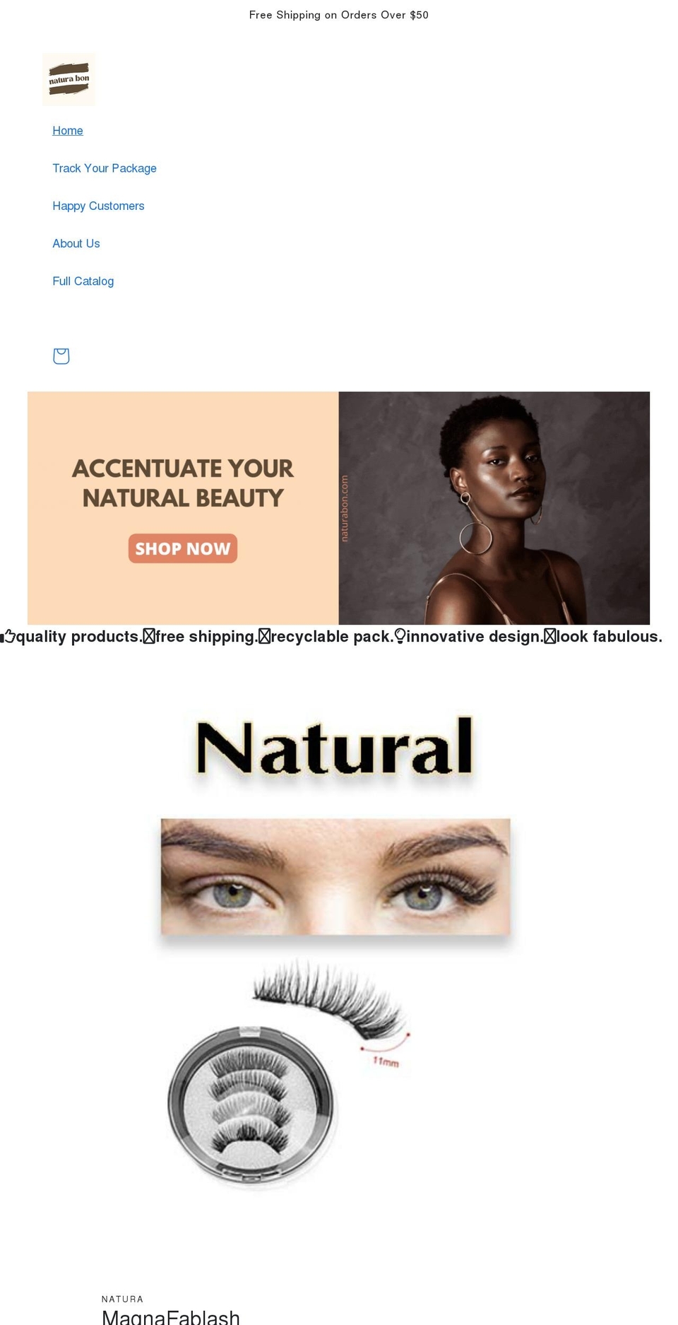 naturabon.com shopify website screenshot