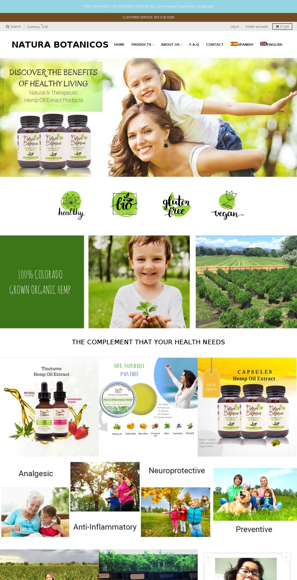 naturabotanicos.com — Shopify storefront screenshot