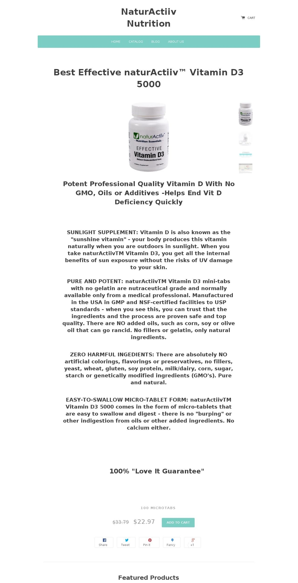 naturactiivnutrition.com shopify website screenshot