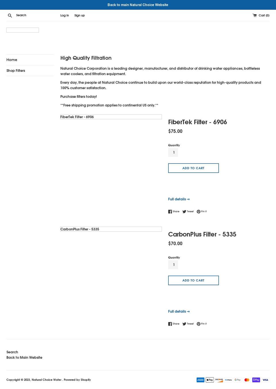 natural-choice-water.myshopify.com shopify website screenshot
