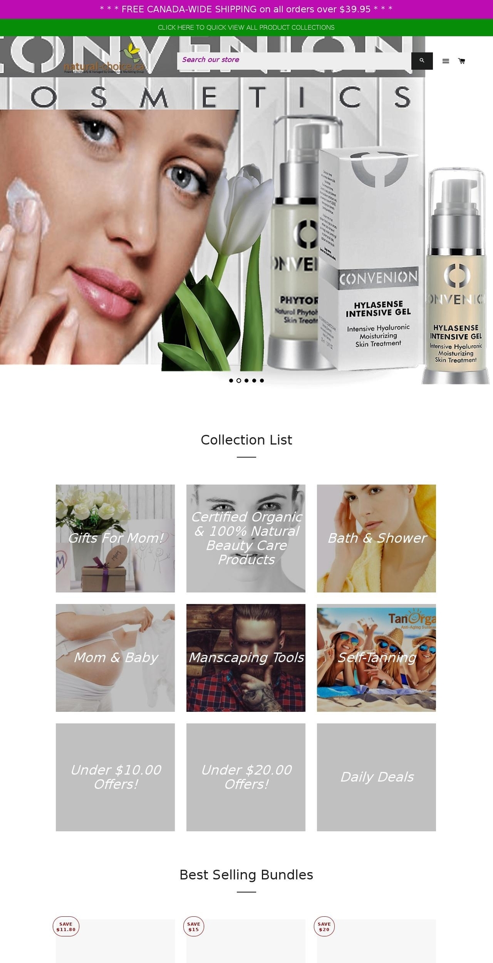 natural-choice.ca shopify website screenshot