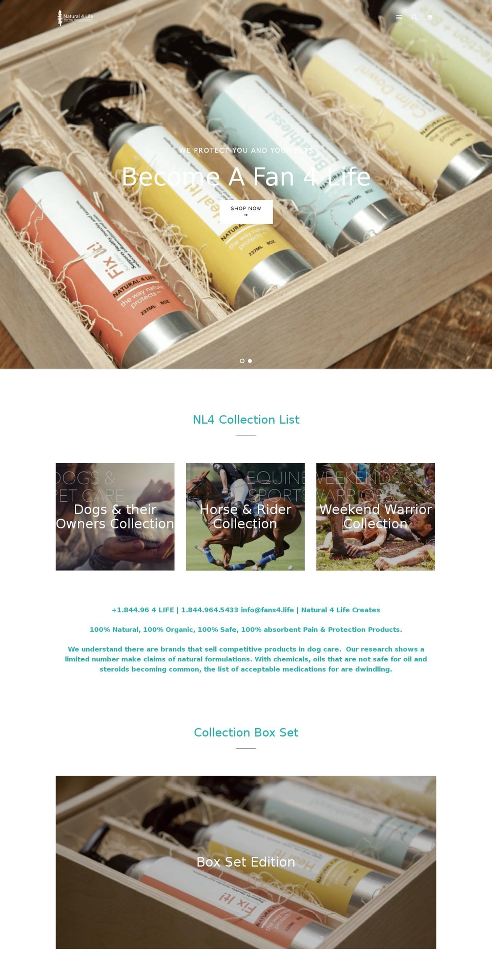 natural4life.org shopify website screenshot