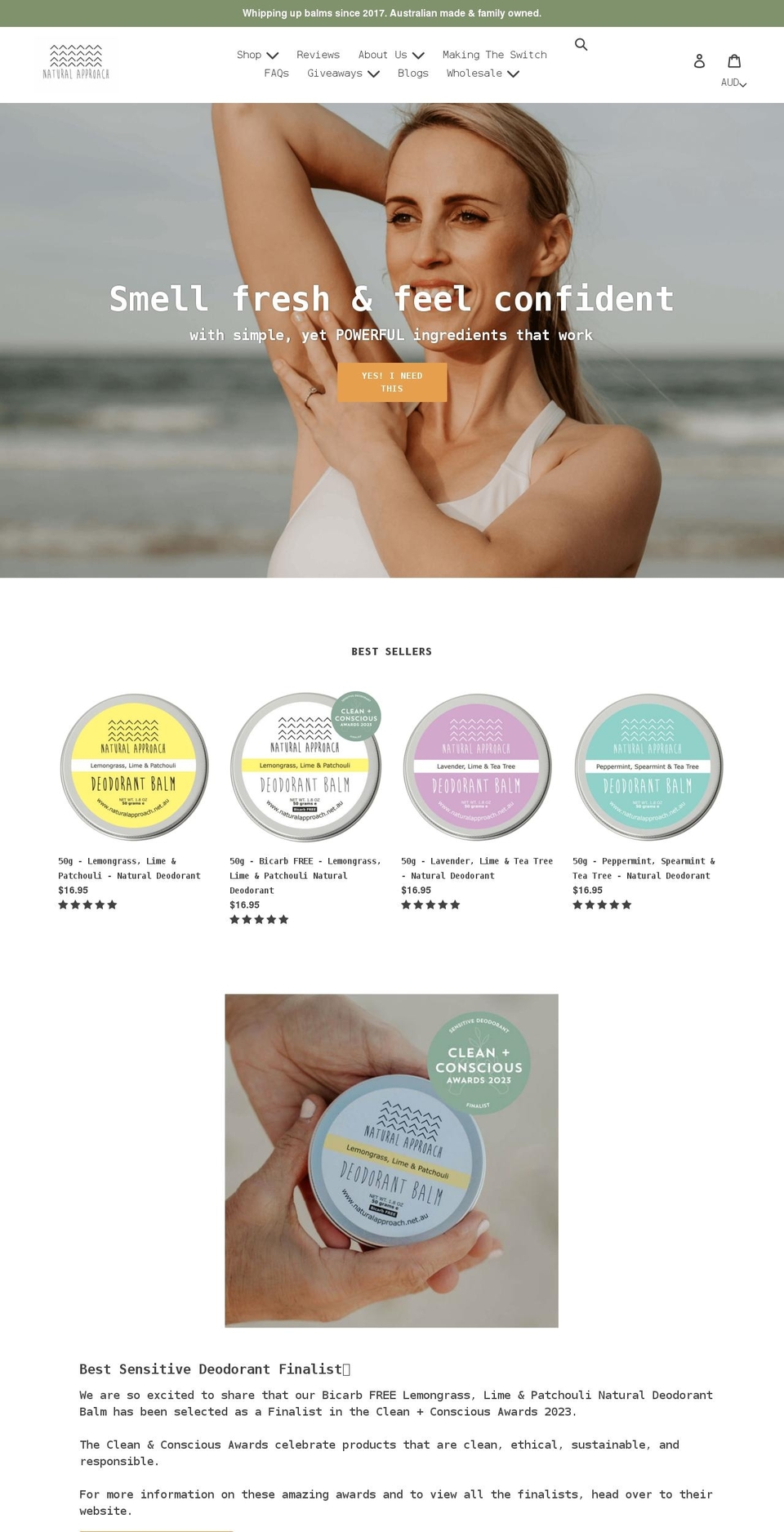 naturalapproach.net.au shopify website screenshot