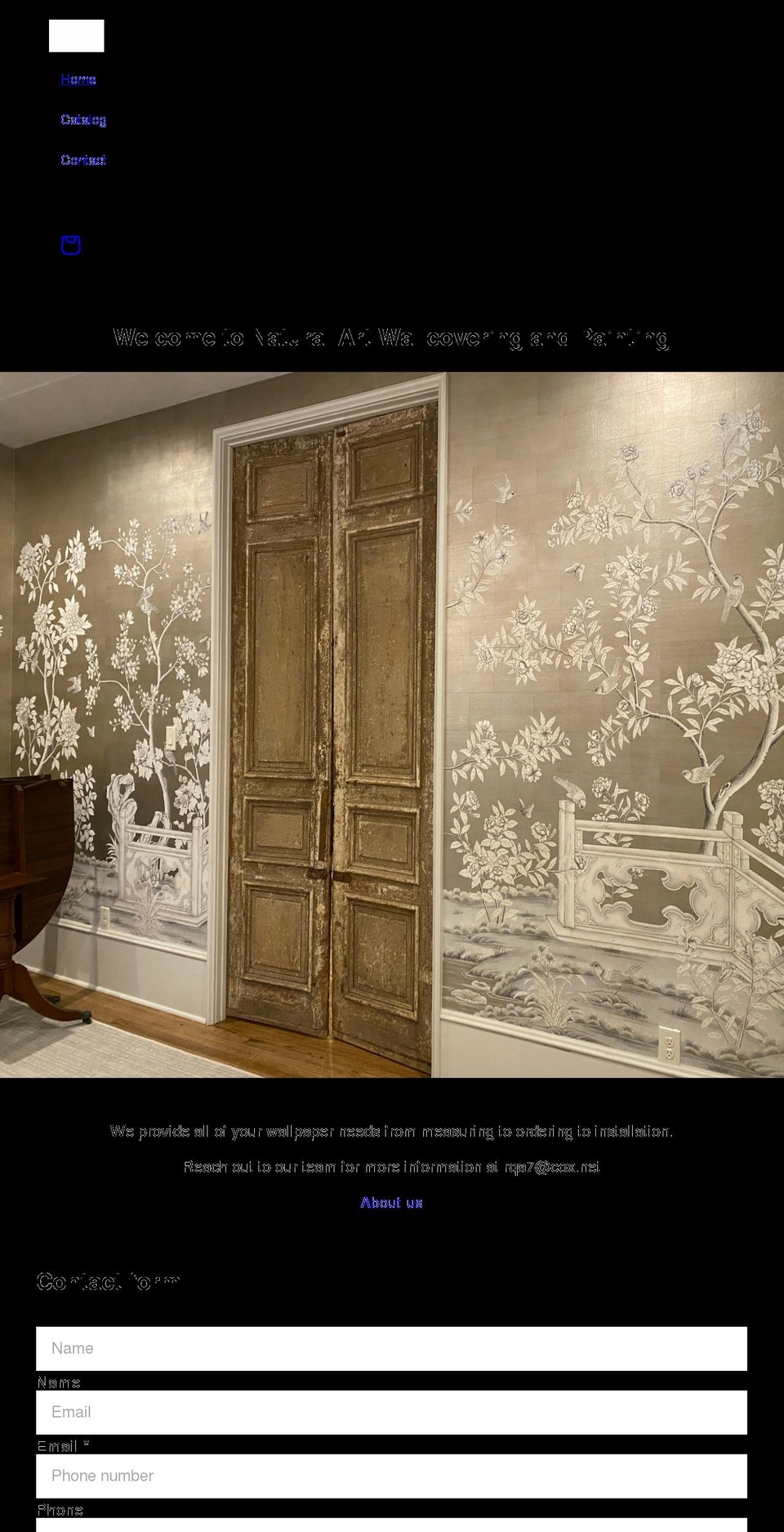 naturalartwallcoverings.com shopify website screenshot