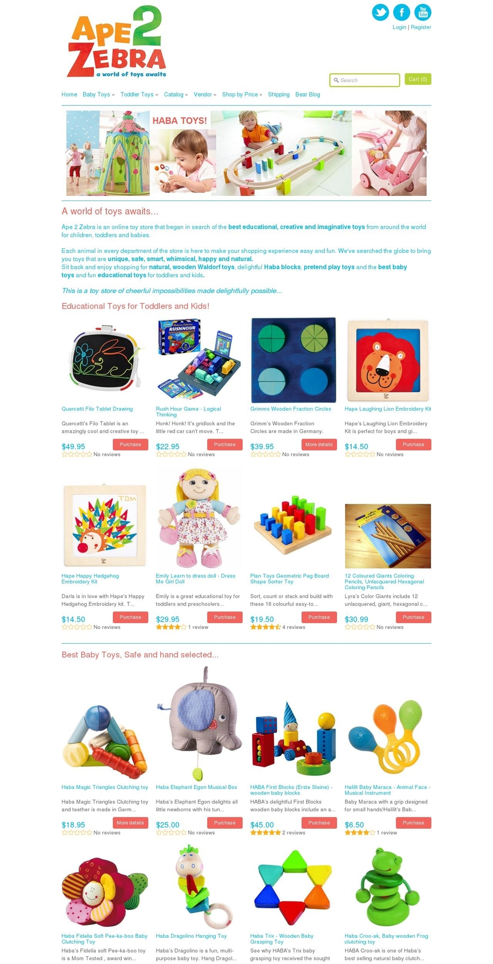 naturalbabytoys.ca shopify website screenshot