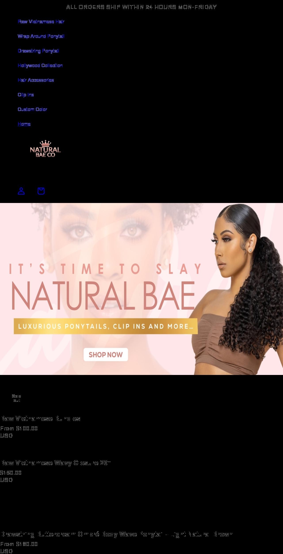 naturalbaela.com shopify website screenshot