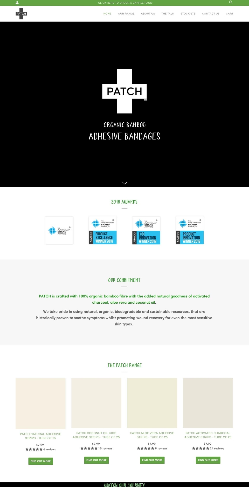 naturalbandages.com — Shopify storefront screenshot