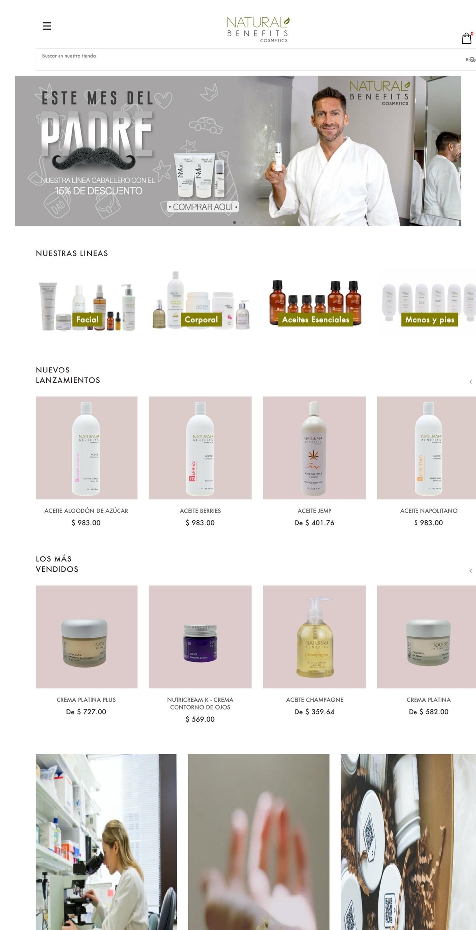 naturalbenefits.mx shopify website screenshot