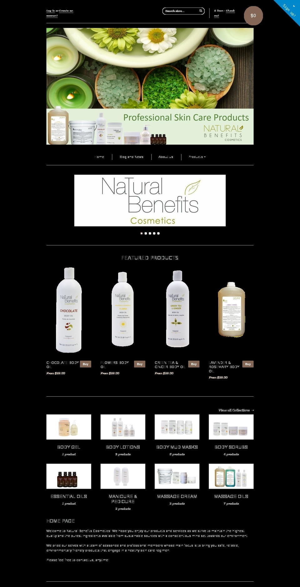 naturalbenefitscosmetics.com shopify website screenshot