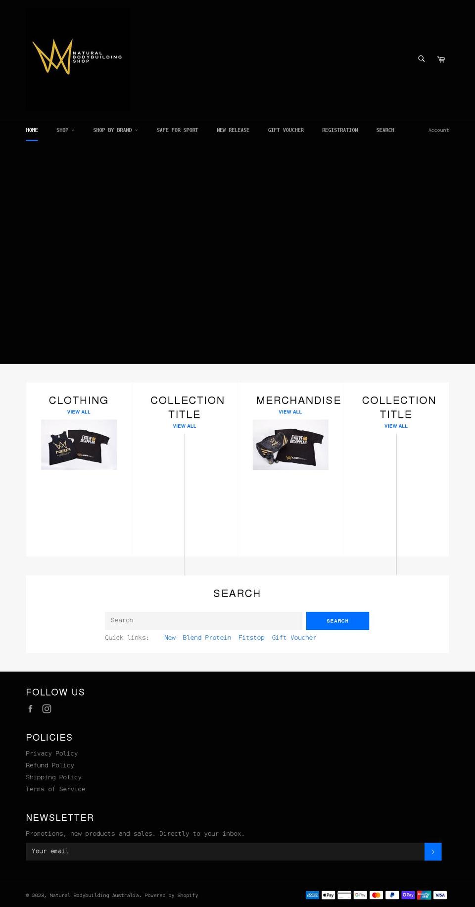 naturalbodybuilding.shop shopify website screenshot